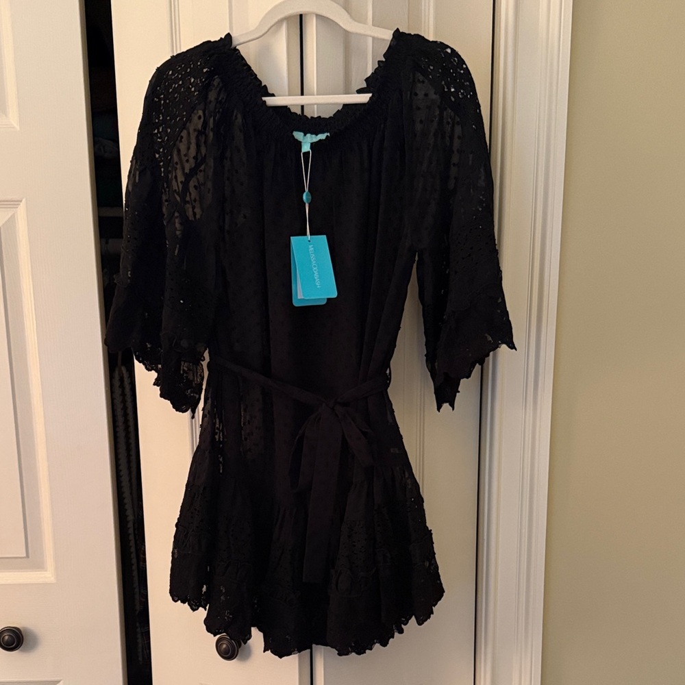 Melissa Obadash new with tags, stunning Black Lace Swim Coverup